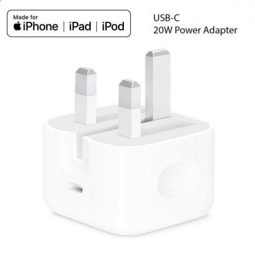 شاحن ابل ايفون بقوة 20w ضمان حاسبات العرب سنتين