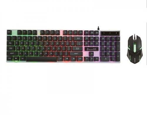 لوحة مفاتيح ألعاب مع ماوس تي 6 باضاءة