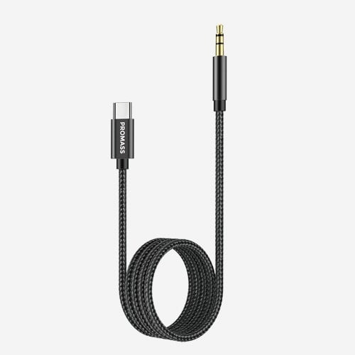 وصلة اوكس تايب سي 1 م بروماس اسود قماش