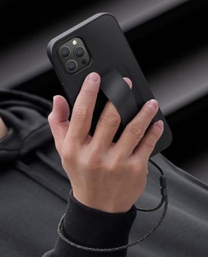 يونيك هيلدرو كفر ايفون 11 / 11 برو أسود مع مسكه