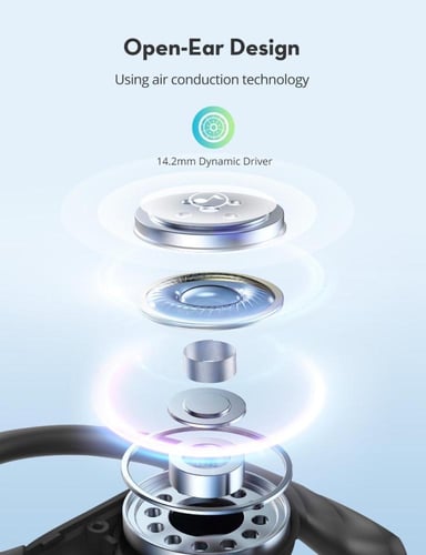 سماعات راف باور لا سلكية OpenRun Air2 - أسود