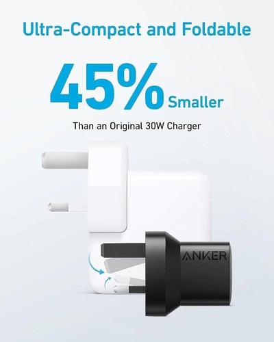 شاحن Anker المدمج 33 واط ثنائي المنافذ مع كابل USB...