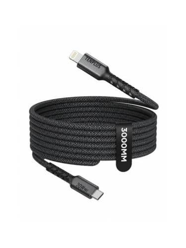 كيبل TENPLUS USB-C إلى Lightning نايلون 3 متر 30 و...