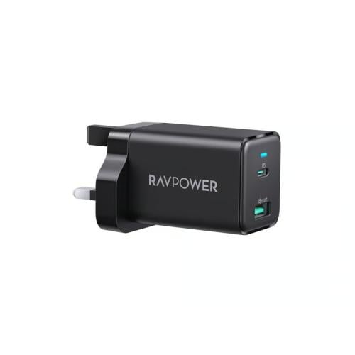 شاحنRAV Power - شاحن جداري45W ثنائي المنافذ بتقنية...