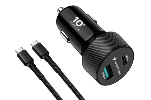 شاحن سيارة 48 واط TENPLUS GaN USB-C + USB-A موديل...
