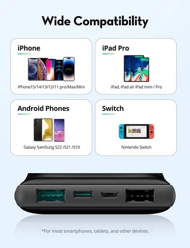 منصة راف باور 4 بطاريات بسعة 10000 ملي امبير شحن و...