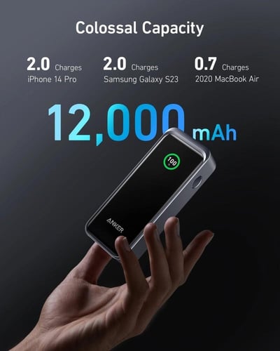 باور بانك انكر برايم بسعة 12000 ملي امبير بقوة 130...