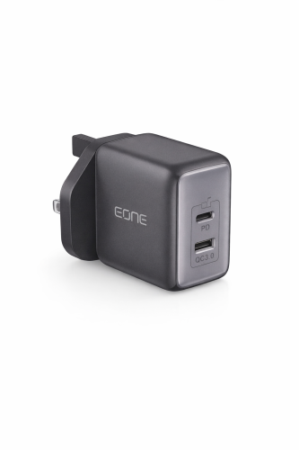 راس جداري EONE شاحن سريع 45W بمنفذين – شحن آمن وفع...