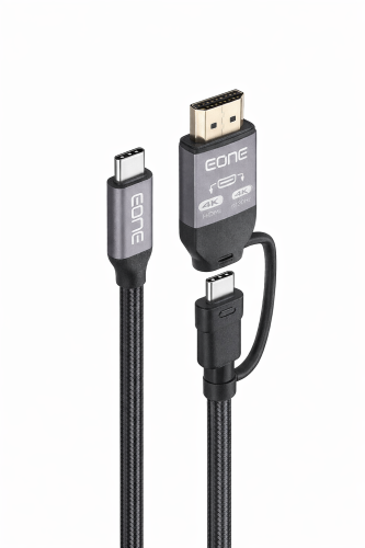 كيبل EONE HD 2 في 1 – USB-C إلى HDMI وUSB-C إلى US...