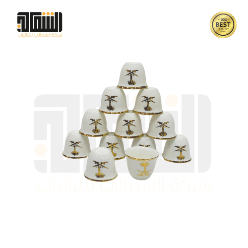 فناجيل سيفين ونخلة سيراميك حجم كبير