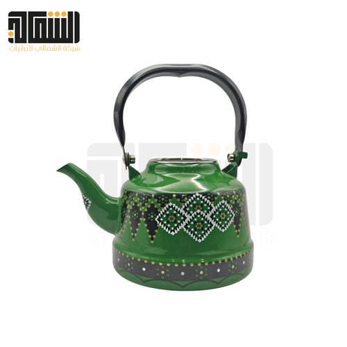 ابريق غضار اخضر نقشه تراثي