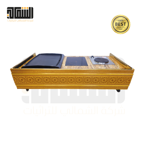 منقل كهربائي بالكامل نقش اسلامي ليزر ذهبي