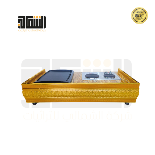 منقل كهربائي بالكامل نقش اسلامي ليزر لون ذهبي