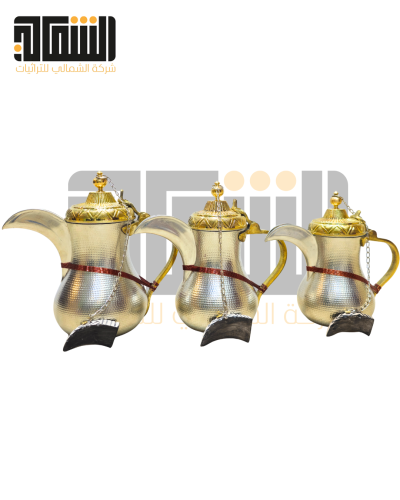 طقم دلال الشمالي نحاس احمر 3 حبات