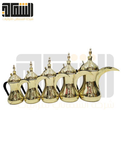 طقم دلال رسلان نحاس 5 حبات