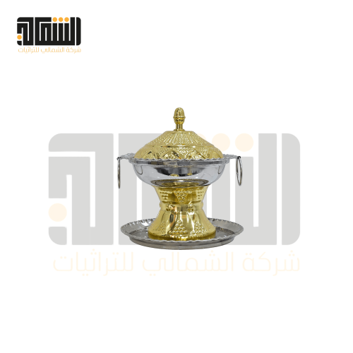 تمريه استانلس استيل فضي ذهبي بثلاث أحجام