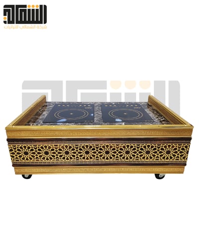 منقل كهربائي مقاس 80/60 لمس 2 نقش اسلامي لون ابيض