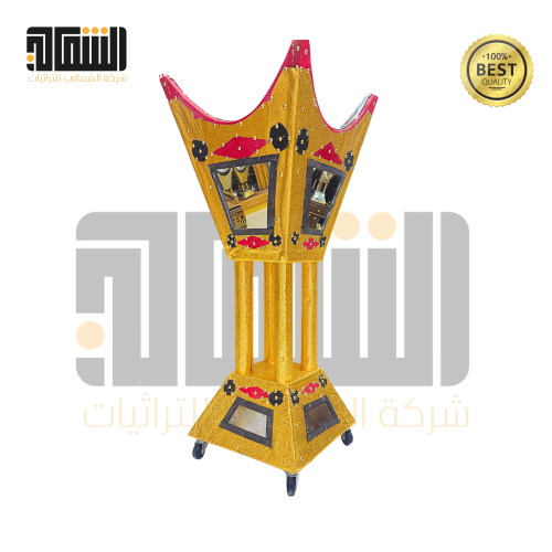 مبخره مرايا لون ذهبي للمناسبات مقاس 95 cm بعجلات