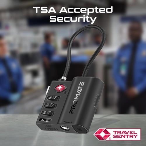 قفل الأمتعة الذكي TagLock: معتمد من TSA مع تتبع عا...