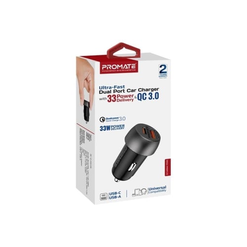 قوة كبيرة في تصميم صغير مع شاحن السيارة USB-C™ بقو...