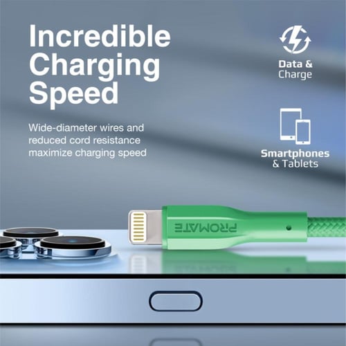 كيبل شحن USB-A إلى لايتنينغ قوي ومتين بقدرة 10 واط...