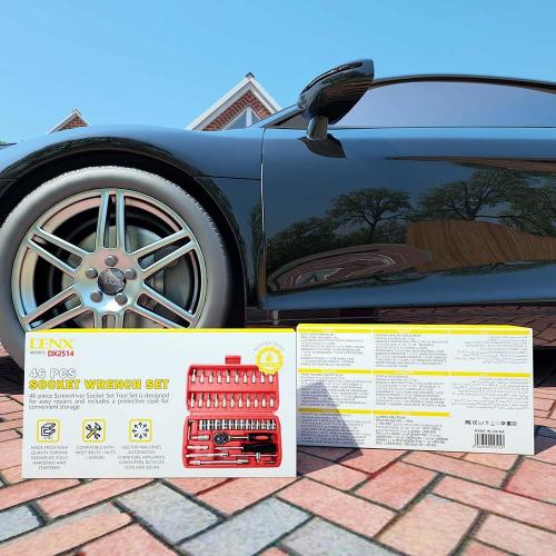 مجموعة مفكات براغي مكونة من 46 قطعة مع مفتاح عدة ق...