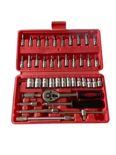 مجموعة مفكات براغي مكونة من 46 قطعة مع مفتاح عدة ق...