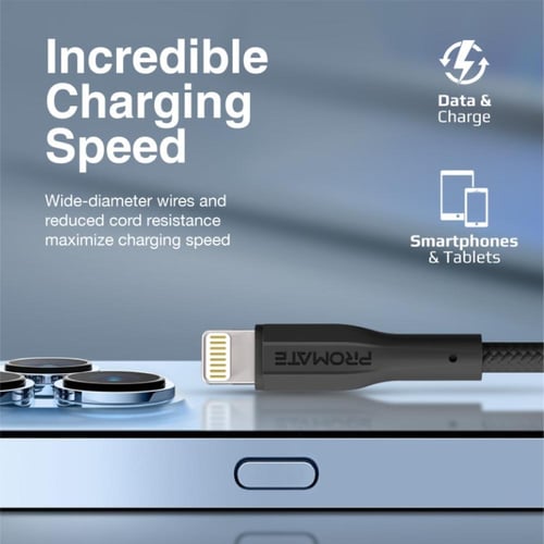 كيبل شحن USB-A إلى لايتنينغ قوي ومتين بقدرة 10 واط...