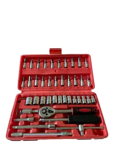 مجموعة مفكات براغي مكونة من 46 قطعة مع مفتاح عدة ق...