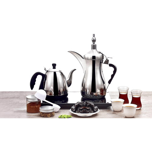 طقم دلة مع ابريق شاهي كهربائي