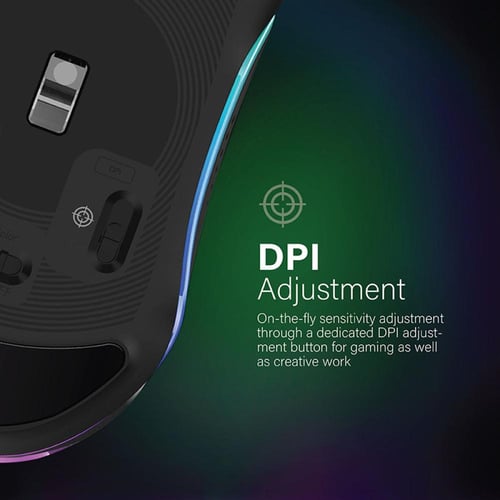 ماوس ألعاب احترافي سلكي USB بتصميم شفاف وإضاءة Lum...