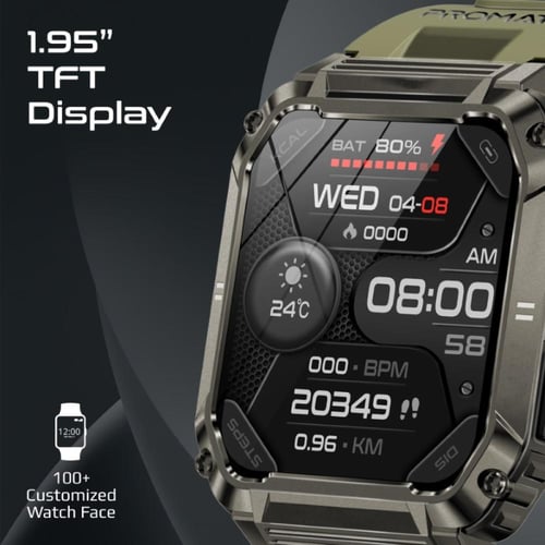 الساعة الذكية xWatch-S19 بتصميم قوي وشاشة TFT بقيا...