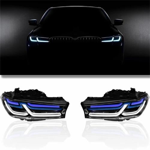 مصابيح أمامية LED لسلسلة BMW 5 ، G30 LCI ، مصابيح...