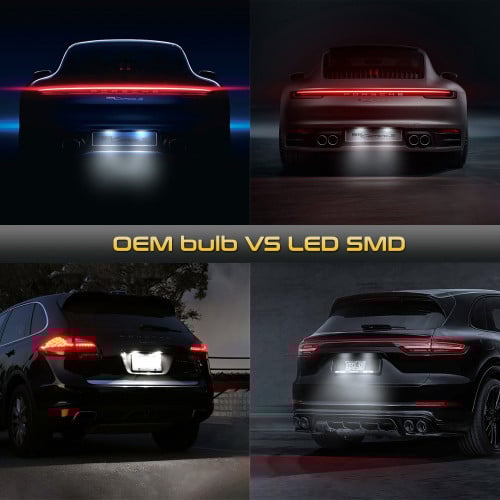 اثنان قطعة إضافة ليد للوحة الترخيص الخلفية لبورش ك...