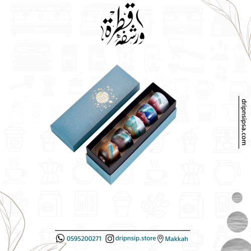 طقم اكواب بوكس فاخر 95 مل