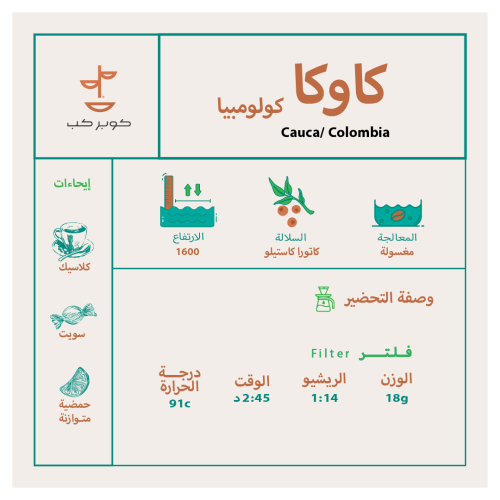 محمصة كوبر كب - كولومبيا كاوكا
