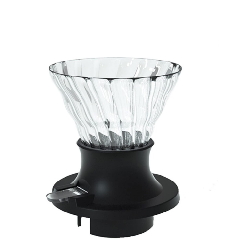 قمع V60 زجاجي مع مكبس