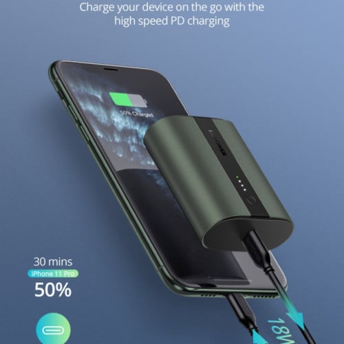 شاحن متنقل راف باور المونيوم 10000 سوبر ميني رصاصي...