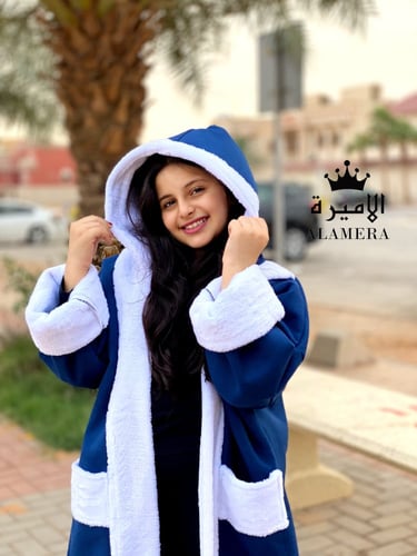 فروة شتوية أطفال ازرق