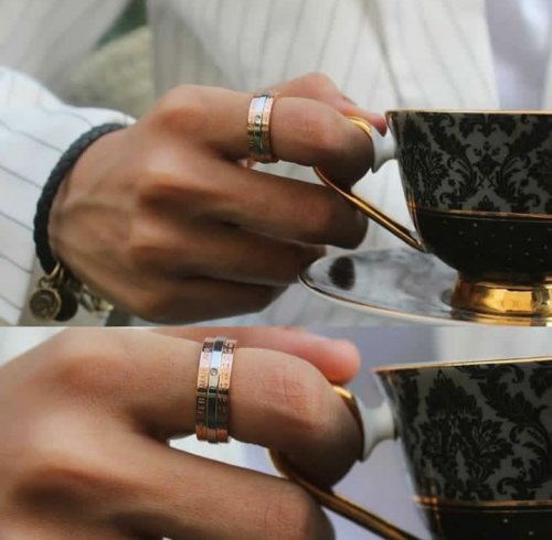 خاتم تاريخ استيل نسائي