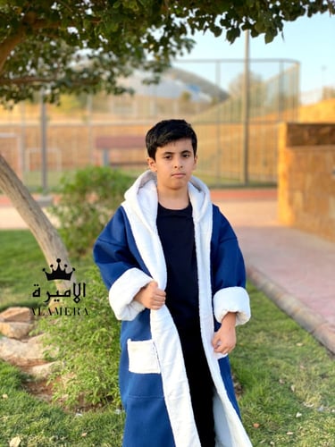 فروة شتوية أطفال ازرق