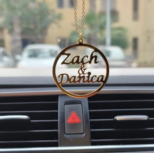 تعليقة سيارة اسمك واسم من تحب