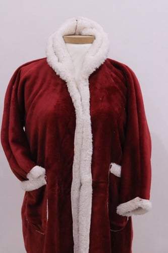 فروة شتوية للاطفال عنابي