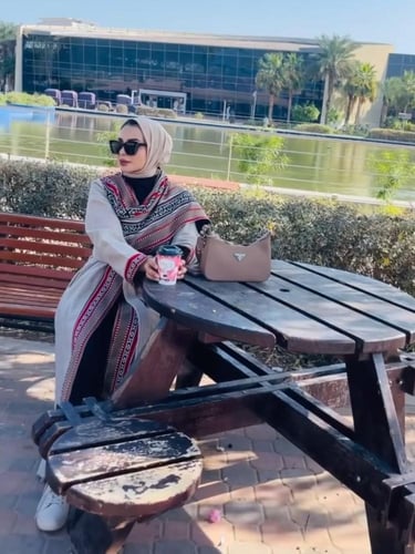 عباية شتوية اسود مع سدو