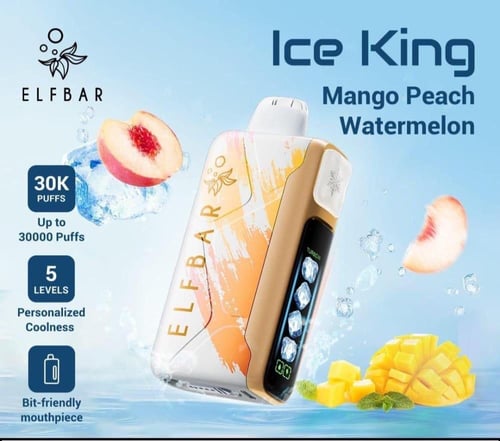 سحبة الف بار ايس كينق 30000 - Elfbar Ice King 30k...