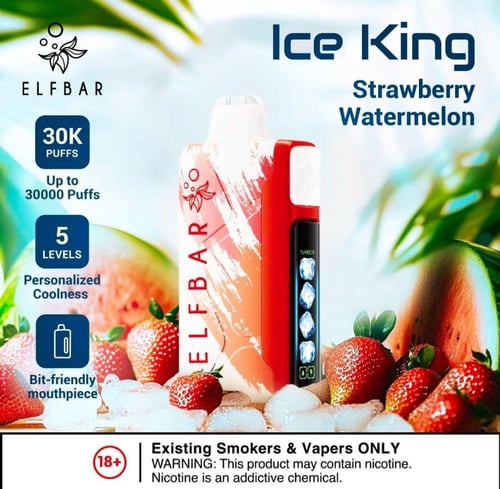 سحبة الف بار ايس كينق 30000 - Elfbar Ice King 30k...