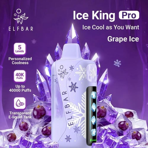 سحبة الف بار ايس كينج برو 40الف Elf Bar Ice King P...