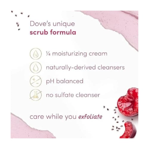 مقشر الجسم بالكرز وحليب الشيا من دوف - 425 جرام