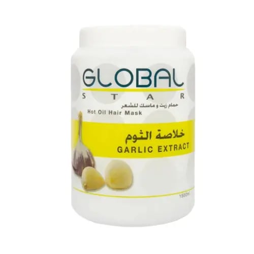 جلوبال ستار ماسك وحمام زيت للشعر بالثوم - 1.5 لتر