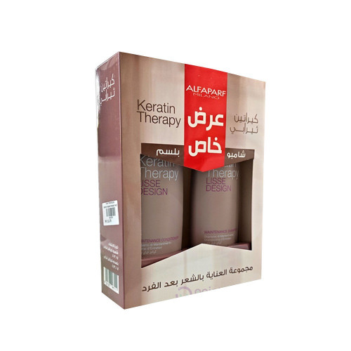 كيراتين ثيرابي - شامبو + بلسم مجموعة العناية بالشع...